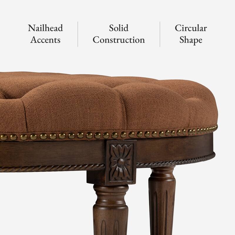 Maven Lane Mesa Round Upholstered Coffee Table