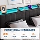 preview thumbnail 14 of 58, Bed Frame with Lift Up Storage, Upholstered Velvet Platform Bed with Storage Headboard