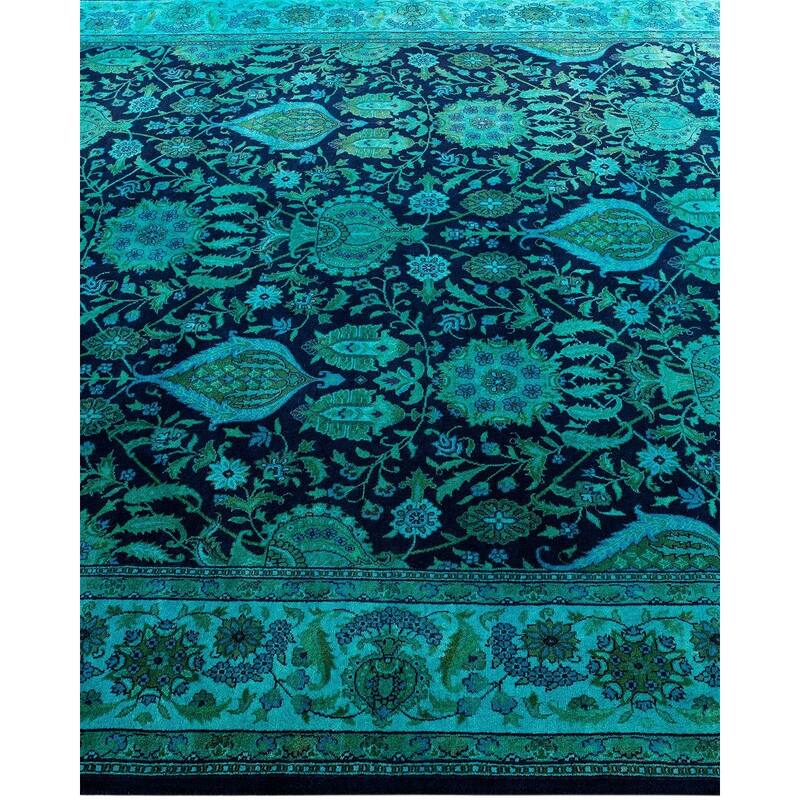 Overdyed, One-of-a-Kind Hand-Knotted Area Rug - Purple - 6' 1" x 9' 2"