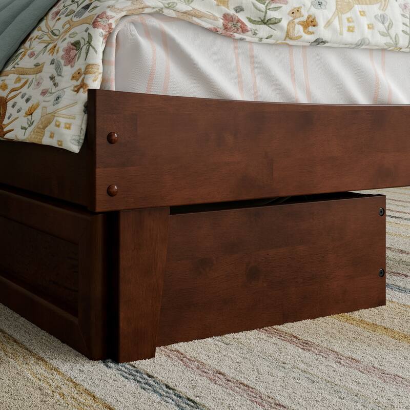 Phoenix Wood Platform Bed with Storage Drawers