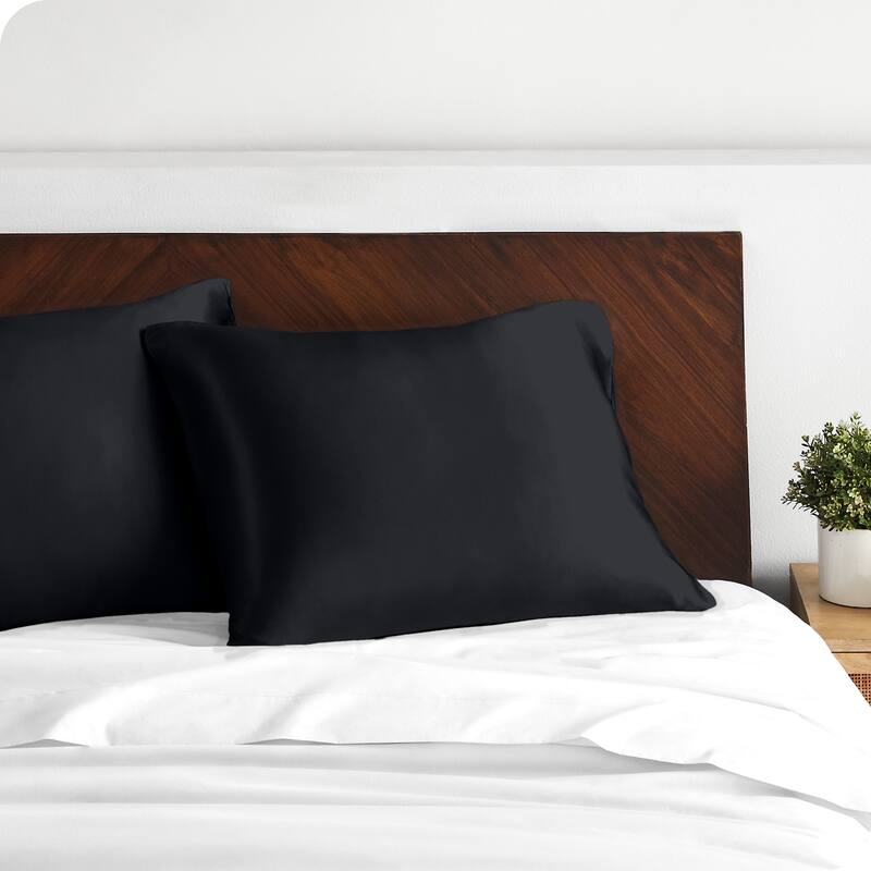 Bare Home Poly Satin Pillowcase Set for Hair and Skin (Set of 2)