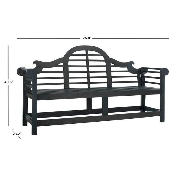 Safavieh Khara Dark Grey Acacia Indoor Outdoor Bench 76 8 X23 2 X40 6 On Sale Overstock 20525876