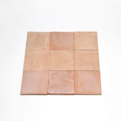 Contemporary Zellige Panels, 12x12x0.5, Terracotta Squares