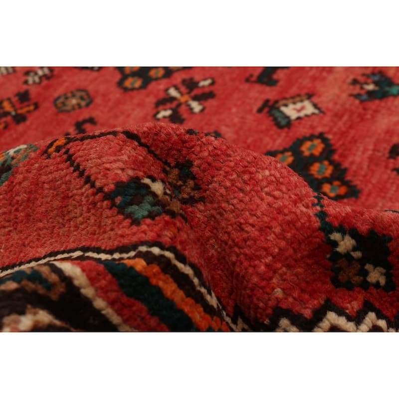 ECARPETGALLERY Hand-knotted Melis Red Wool Rug - 7'2 x 10'2