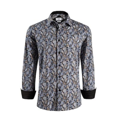 Elie Balleh Men's Slim Fit Paisley Button-Down Shirt
