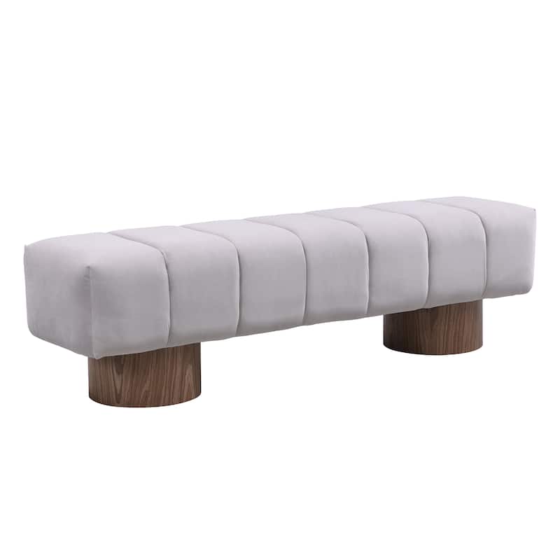 Upholstered Dining Bench for Dining Room, No-Assembly End of Bed Entryway Bench Ottoman for Bedroom Living Room