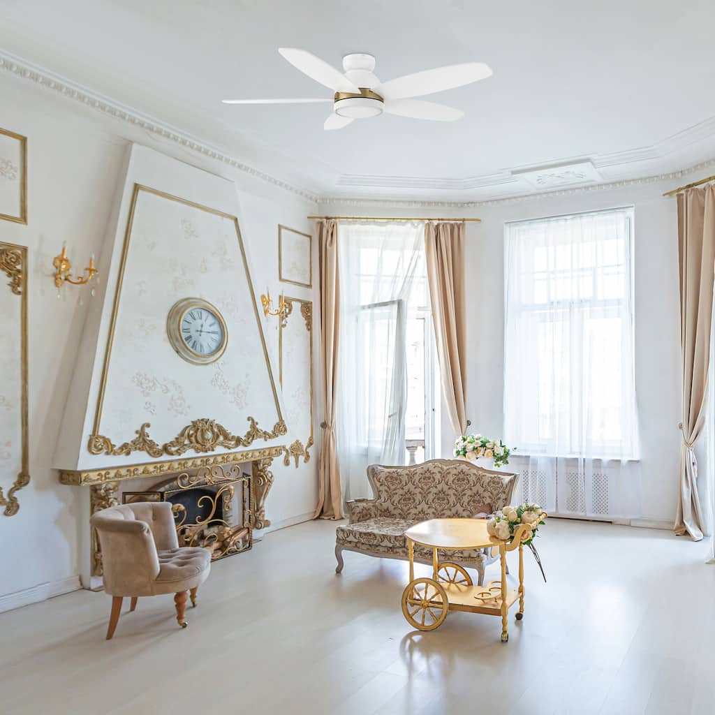 CARRO Cerus 48" 5-Blade Flush Mount Ceiling Fan with Lights