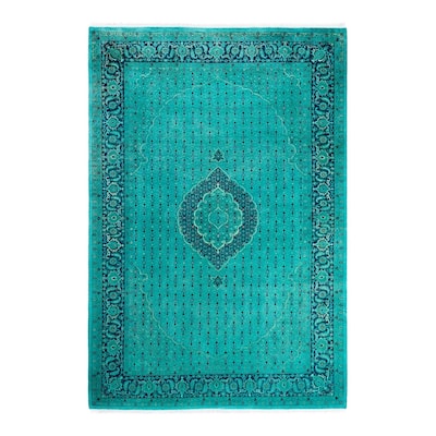 Contemporary Overdyed Wool Hand Knotted Area Rug - 6' 2" x 9' 2"