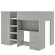preview thumbnail 4 of 10, Wood Full Size Loft Bed with Built-in Wardrobe, Desk, Storage Shelves, and Drawers