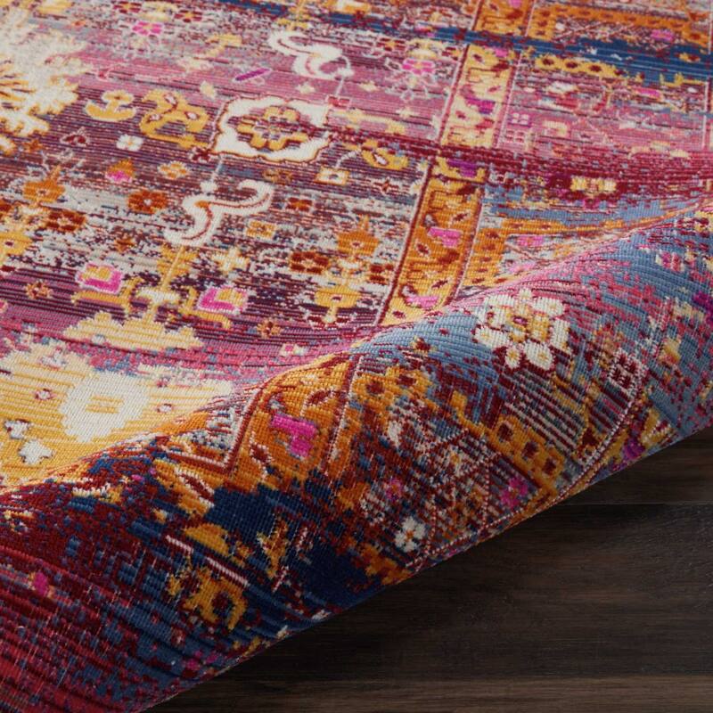 HomeRootsFloral Transitional Rectangle Area Rug - 118' X '94' X '0.5