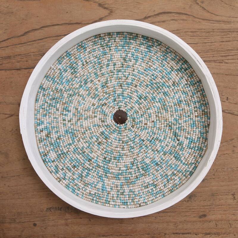Novica Handmade Circles Of Hope Beaded Bamboo Wall Art (Set Of 3)