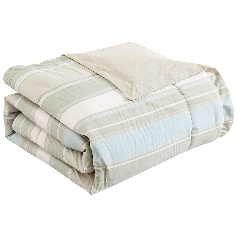 Tommy Bahama Serenity Green Cotton Reversible 5 Piece Comforter Set