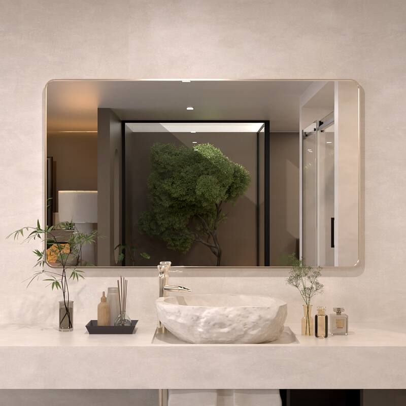 24/30/42/48/60 inch Rectangle Frameless Wall Mounted Bathroom Vanity Mirror