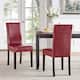 Monsoon Villa Faux Leather Parson Dining Chairs (Set of 2) - Red