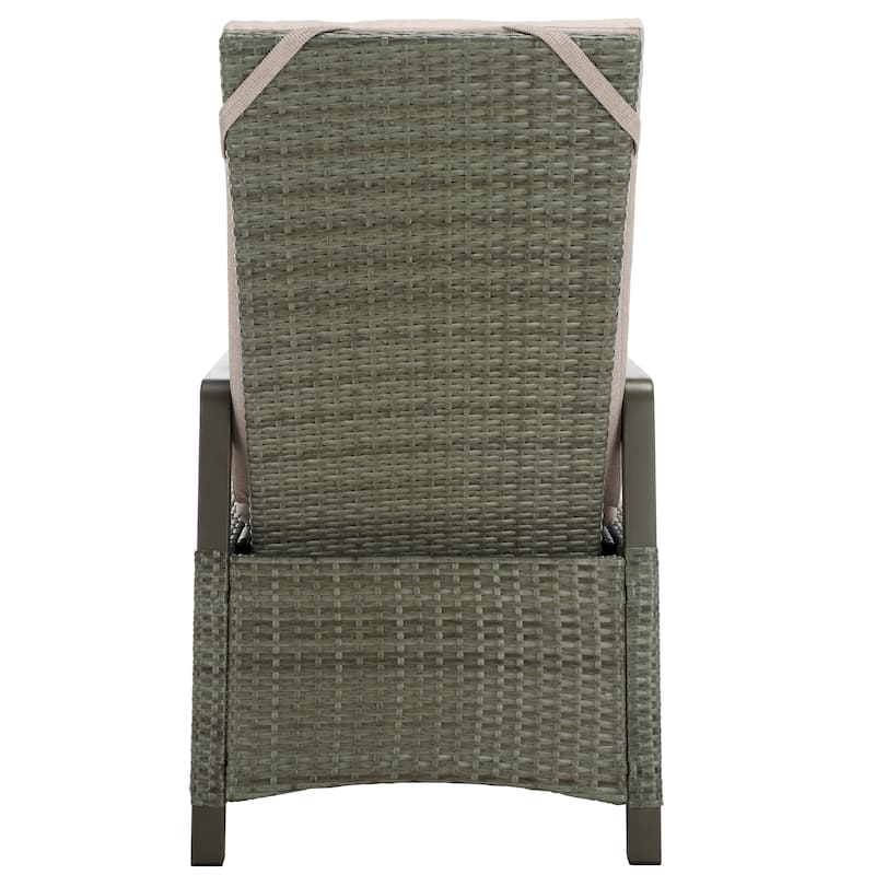 SAFAVIEH Outdoor Patio Furniture Herman Recliner Chair - 22"W x 32"D x 42"H