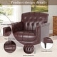 preview thumbnail 55 of 69, Tufted Vegan Leather Accent Chair Upholstered Armchair