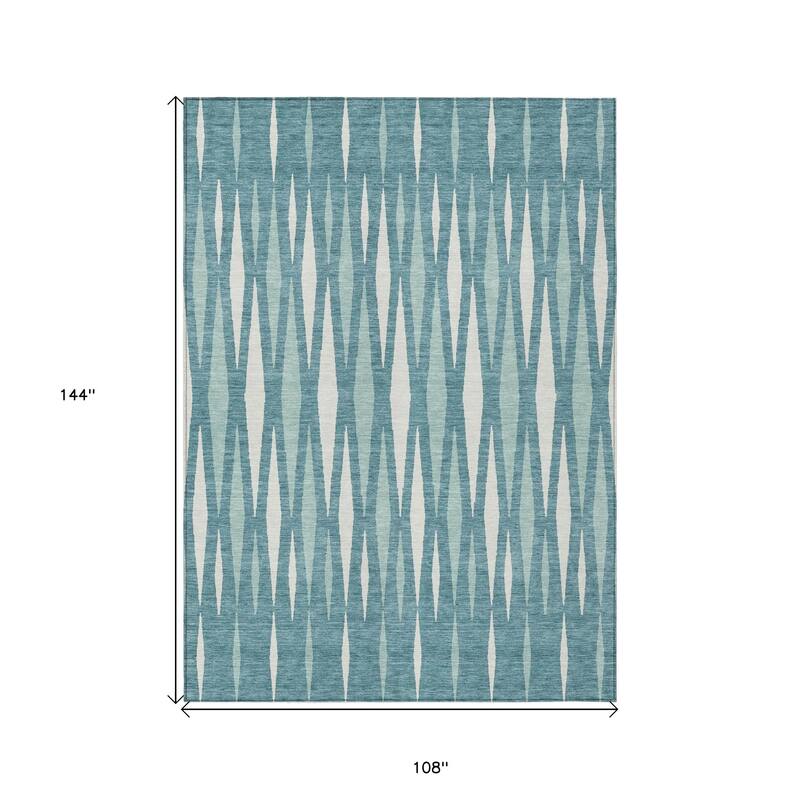 HomeRoots Geometric Transitional Rectangle Outdoor Rug