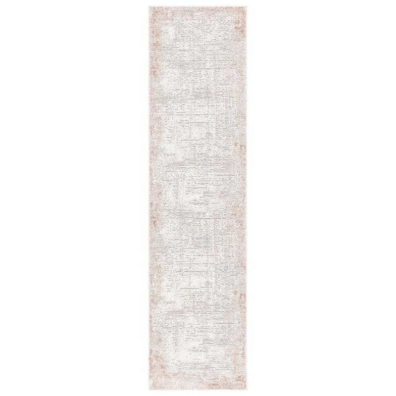 SAFAVIEH Parker Cilla Glam Abstract Rug - 2' x 8' Runner - Taupe/Grey Gold