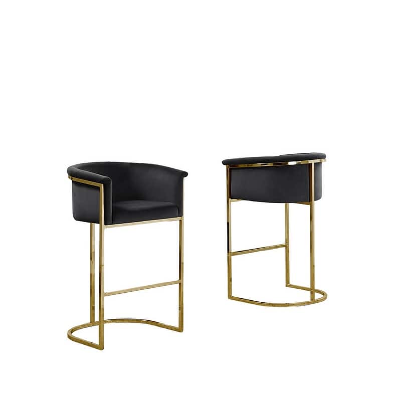 Best Quality Furniture Velvet Upholstered Barstool