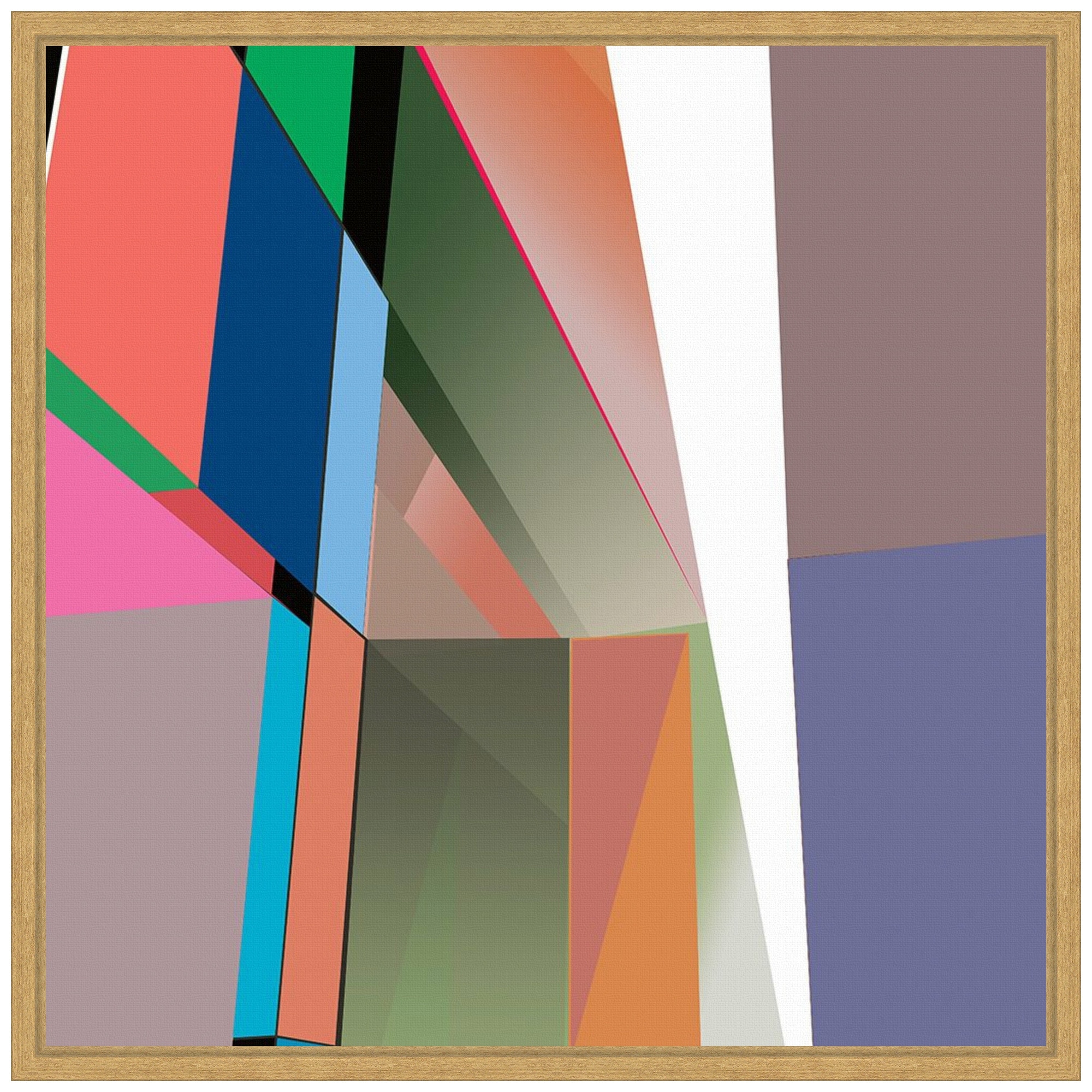 LTower23 6 Brights by Cartissi Framed Canvas Wall Art - Sylvie Bright Gold
