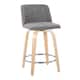 Option Grey Noise Fabric/Round Chrome Footrest