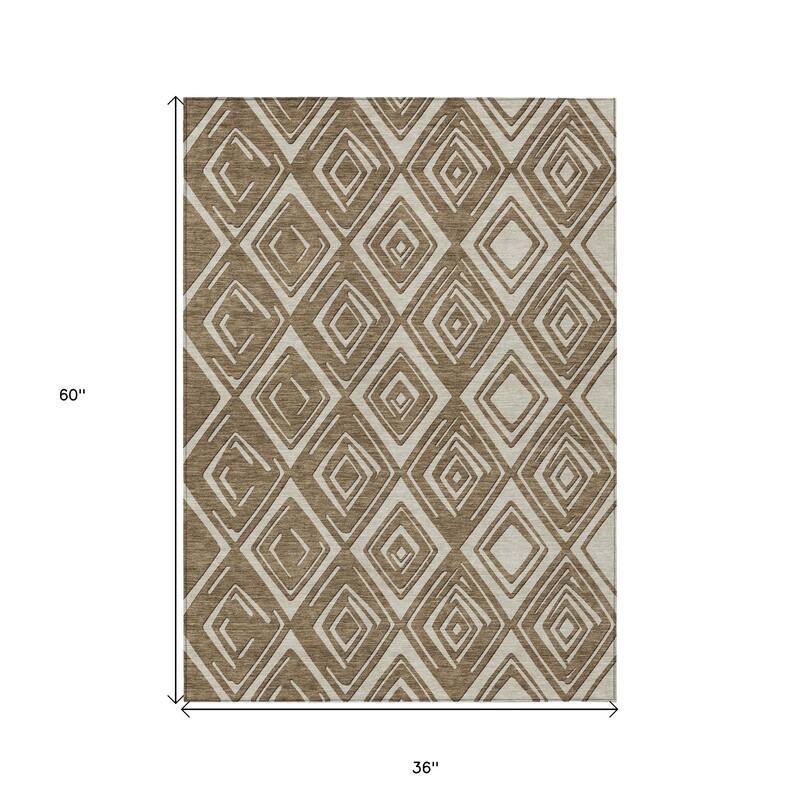 HomeRoots Geometric Transitional Rectangle Outdoor Rug