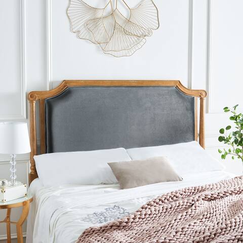 SAFAVIEH Hudson Upholstered Rustic Oak Headboard