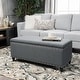 preview thumbnail 8 of 60, Tatiana Contemporary Fabric Storage Ottoman with Nailhead Trim by Christopher Knight Home Charcoal