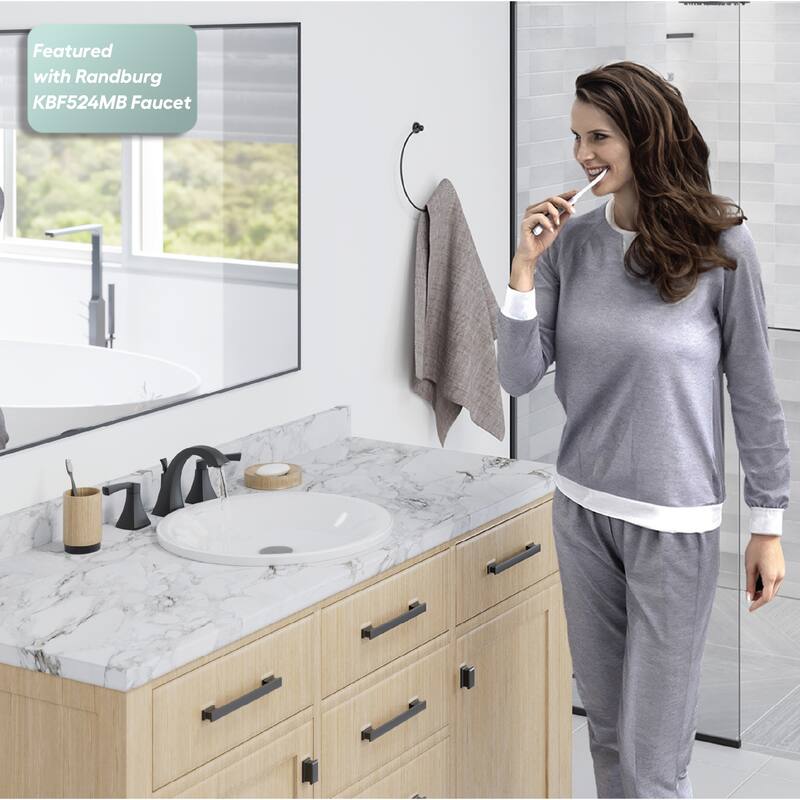 Karran Valera 18" Top Mount Vitreous China Bathroom Sink in White