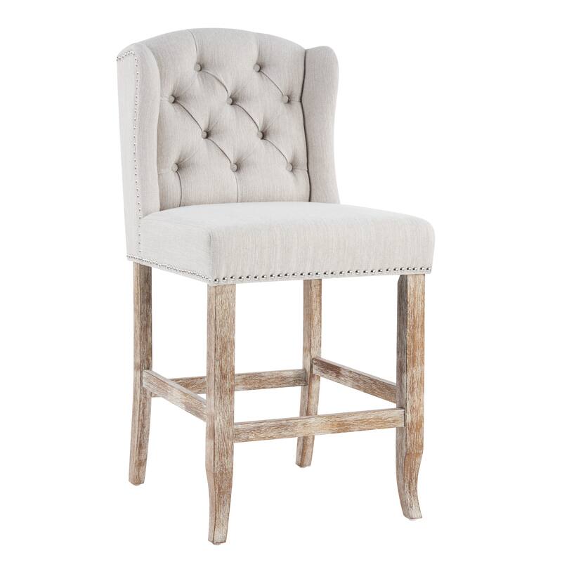 Foxcroft Wingback Counter Stool (Set of 2) by Christopher Knight Home