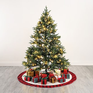 SAFAVIEH 5.5 Ft, Green, Pre-Lit Artificial Christmas Tree - 50"W x 50"D x 66"H