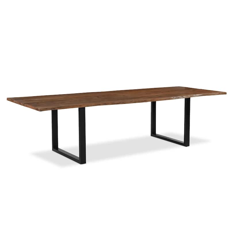 Timbergirl Live Edge Dining Table in Dark Acacia