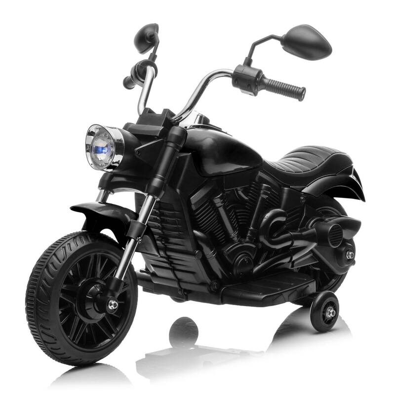 12v Electric 3-Wheel Ride-on Toy Motorcycle for Kids Best Gift - Black
