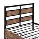 preview thumbnail 13 of 11, Twin Size Metal Platform Kids Bed Frame with Headboard, Two Storage Drawers, and Rotatable TV Stand for Bedroom, Black