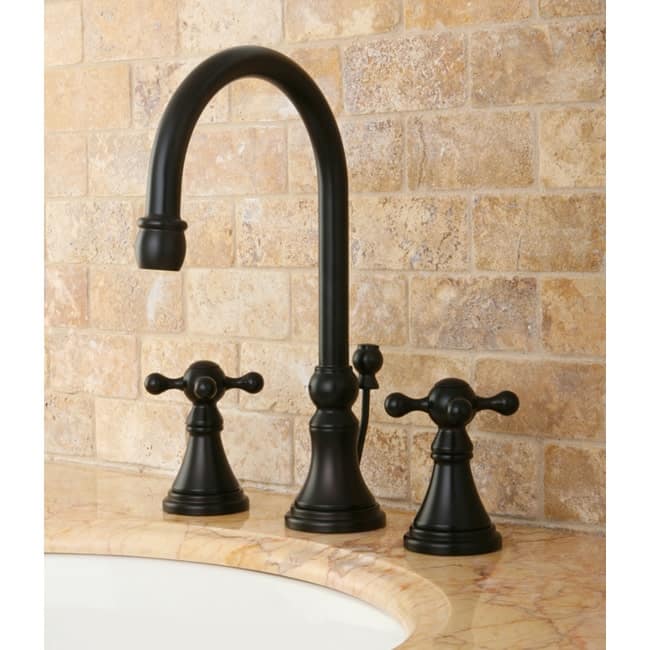 Kingston Brass Governor Widespread Bathroom Faucet with Brass Pop-Up