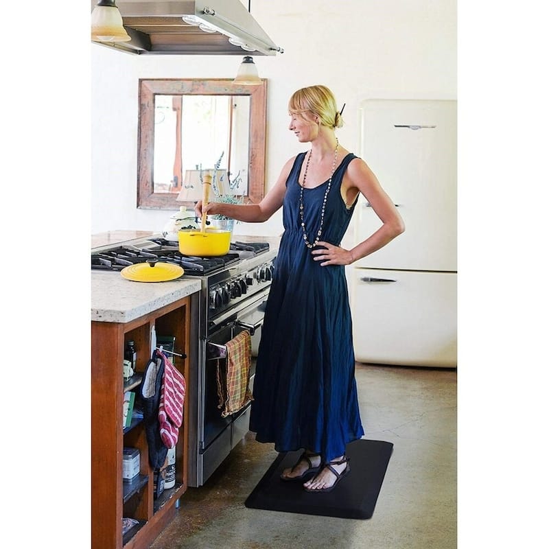 Black Anti-Fatigue Comfort Kitchen Office Mat