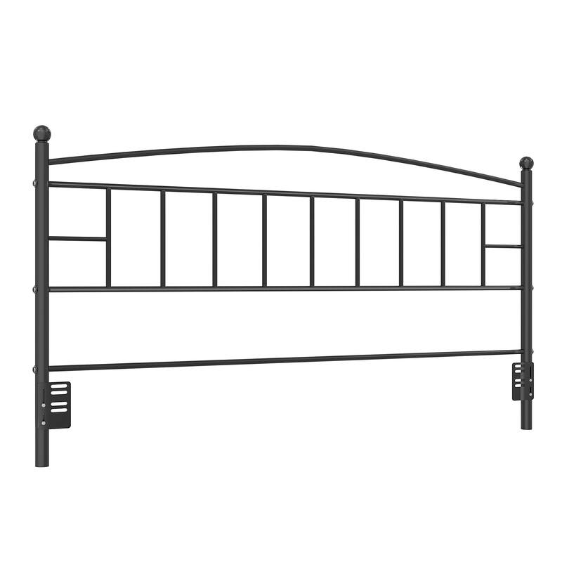 Javlergo Full/Queen/King Size Victorian Style Black Metal Headboard Heavy Duty Steel Curved Headboard Only for Bedroom