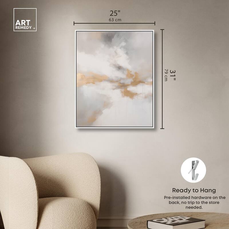 Fleeting Gold I Canvas by Art Remedy
