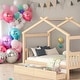 preview thumbnail 2 of 41, Twin Size Wooden House Bed with Drawers