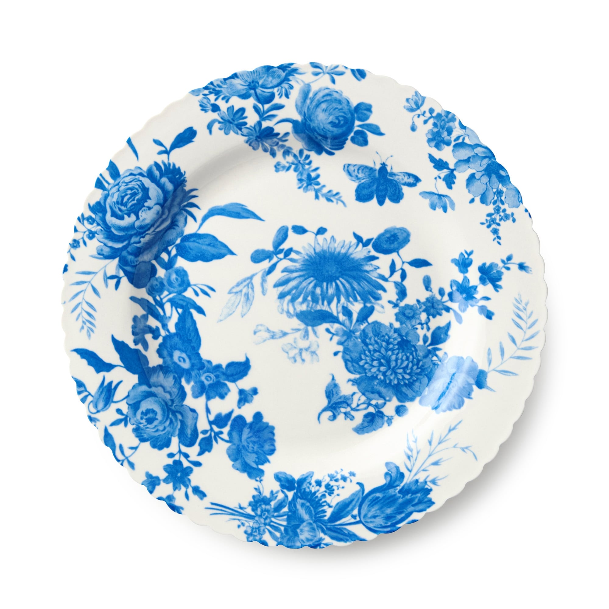 Certified International Gabrielle Blue 8.5" Salad/Dessert Plates, Set of 6 Assorted Designs - 8.50"L x 8.50"W x 0.88"H