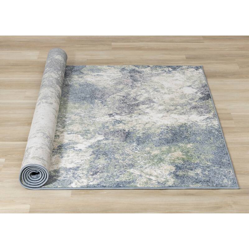 Alpine Rug Co. Dayton Blue/Green Distressed Rug