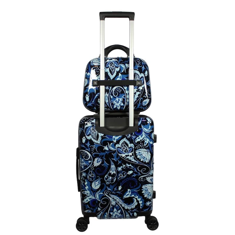 World Traveler 2-Piece Hardside Carry-On Spinner Luggage Set with Bag