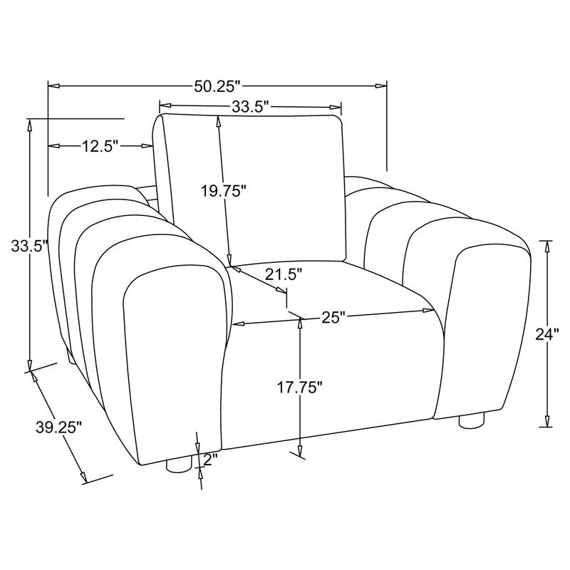 Burnett Chenille Upholstered Sofa Set