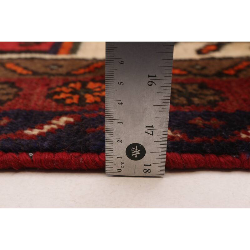 ECARPETGALLERY Hand-knotted Andelz Red Wool Rug - 3'5 x 4'11