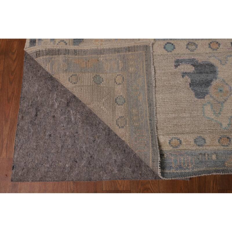 Oushak Turkish Area Rug Handmade Grey Vegetable Dye Wool Carpet - 9'6"x 11'10"