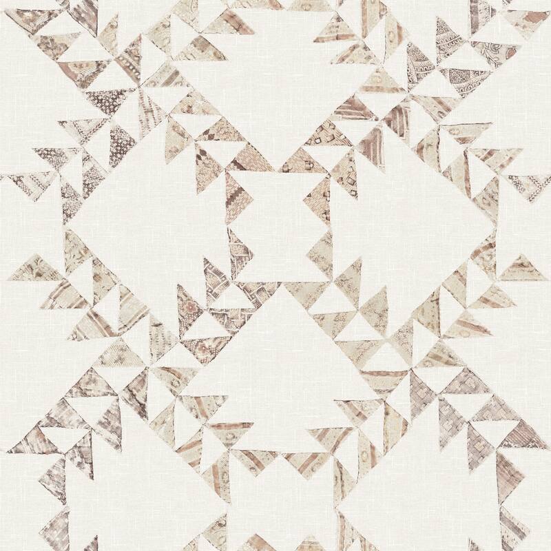 Scrap Quilt Brown Wallpaper