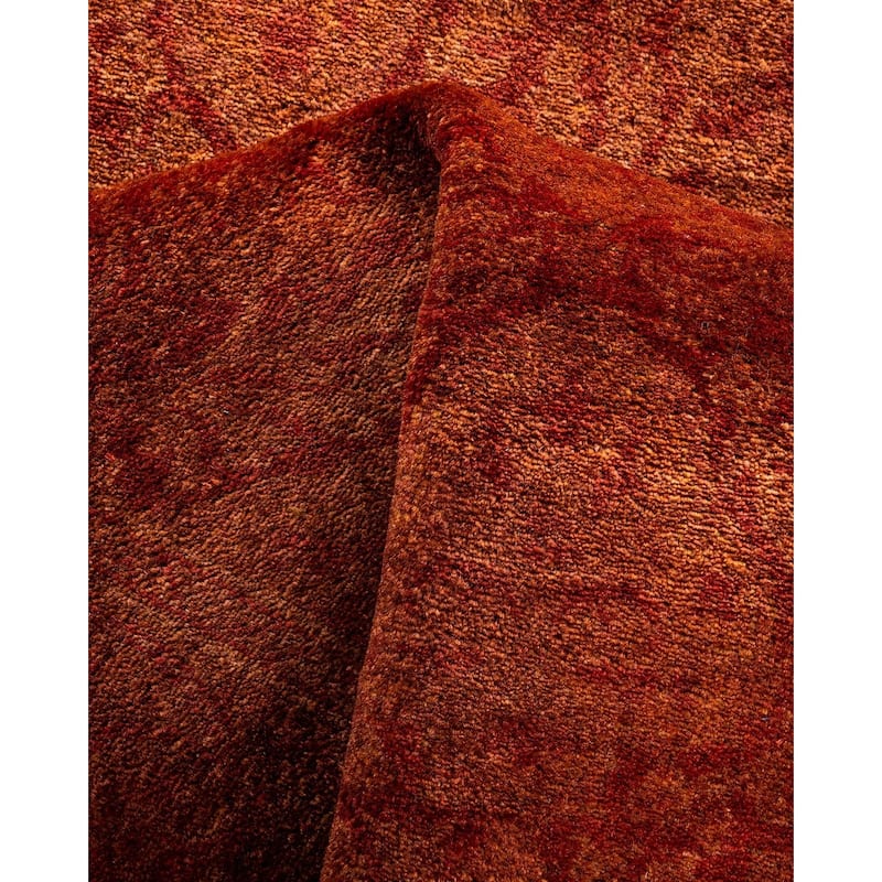 Contemporary Overdyed Wool Hand Knotted Runner - 2' 7" x 17' 5"