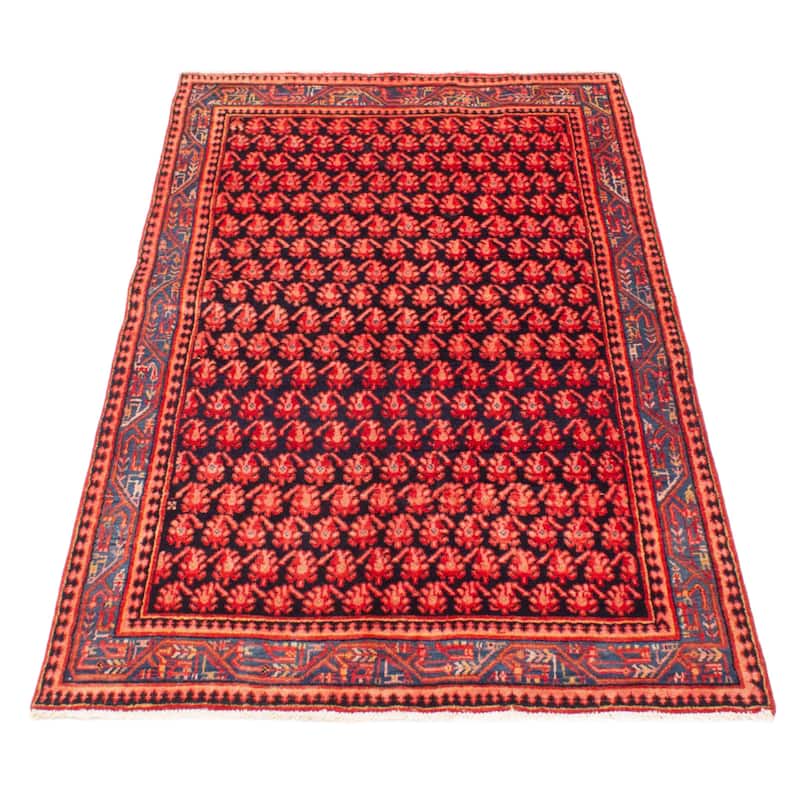 ECARPETGALLERY Hand-knotted Andelz Dark Navy Wool Rug - 4'3 x 7'3