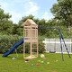 preview thumbnail 10 of 15, vidaXL Swing Set Outdoor Backyard Wooden Playground Equipment for Kids Age 3-8 166.1" x 72.8" x 93.7" Pine