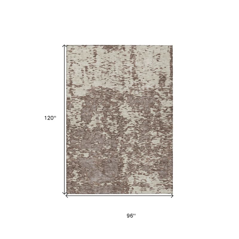HomeRoots Abstract Transitional Rectangle Outdoor Rug